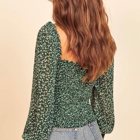 Reformation Pinto Smocked Floral Top - Picture 2 of 2
